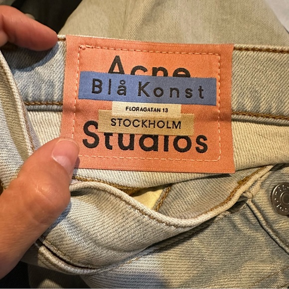 Acne Studios Max Slim Fit Jeans in Light Blue - Picture 9 of 9